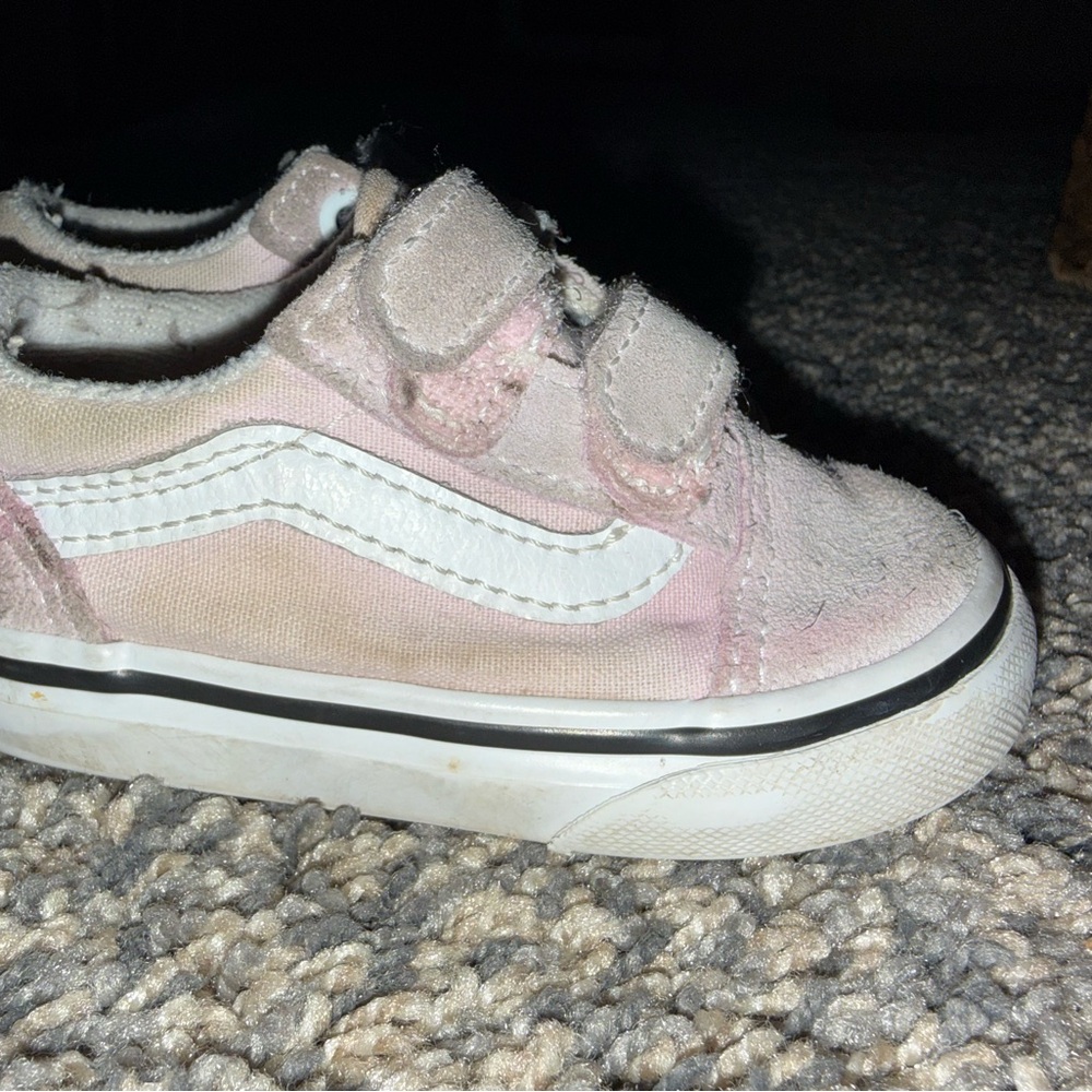 Vans Pink Velcro Sneakers